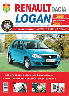 Книга Renault Logan/Dacia Logan с 2005 г.в, рестайлинг 2010 г.